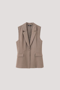 Darted Lapel Vest Top