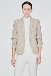 Scrunchy Sleeves Blazer