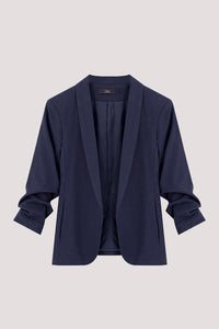 Ruched Sleeves Blazer