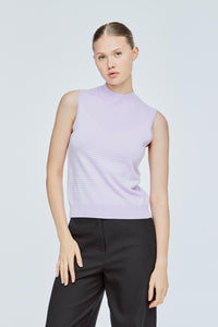 High Neck Knit Tank Top