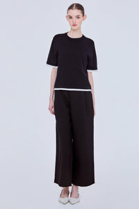 Contrast Trim Knit Top