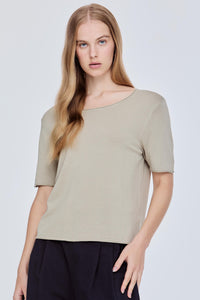Scoop Neck Knit Tee
