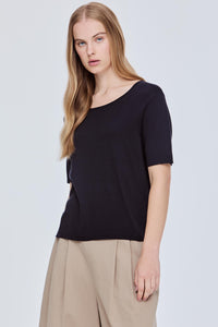 Scoop Neck Knit Tee