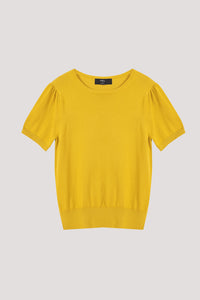 Puffy Sleeve Knit Top