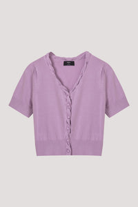Knotted Short Sleeve Cardigan Top
