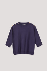 High Neck Knit Blouse