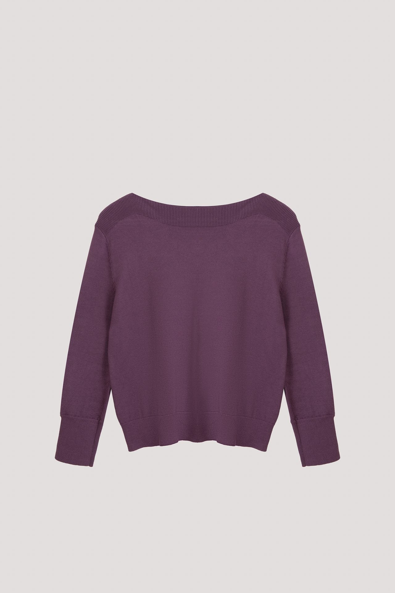 Boat Neck Knit Top