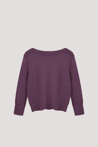 Boat Neck Knit Top