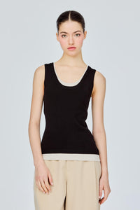 Scoop Neck Sleeveless Knit Top