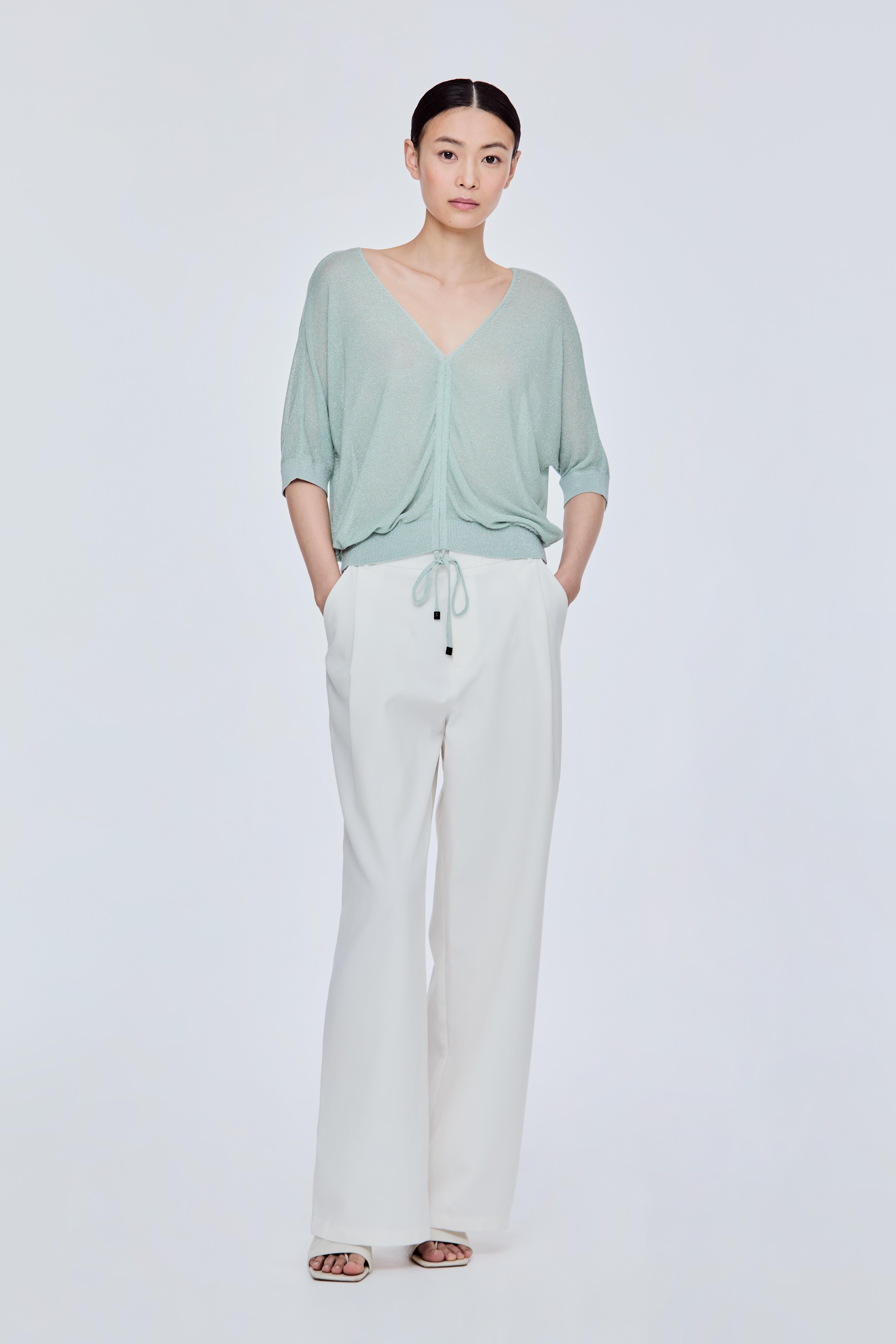 Cinched Centre Front Knit Top