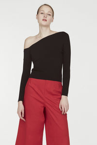 One-Side Off Shoulder Sweater