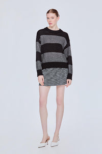 Lurex Colour Block Knit Sweater