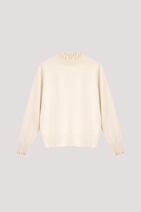Long Sleeve Flounce Sweater