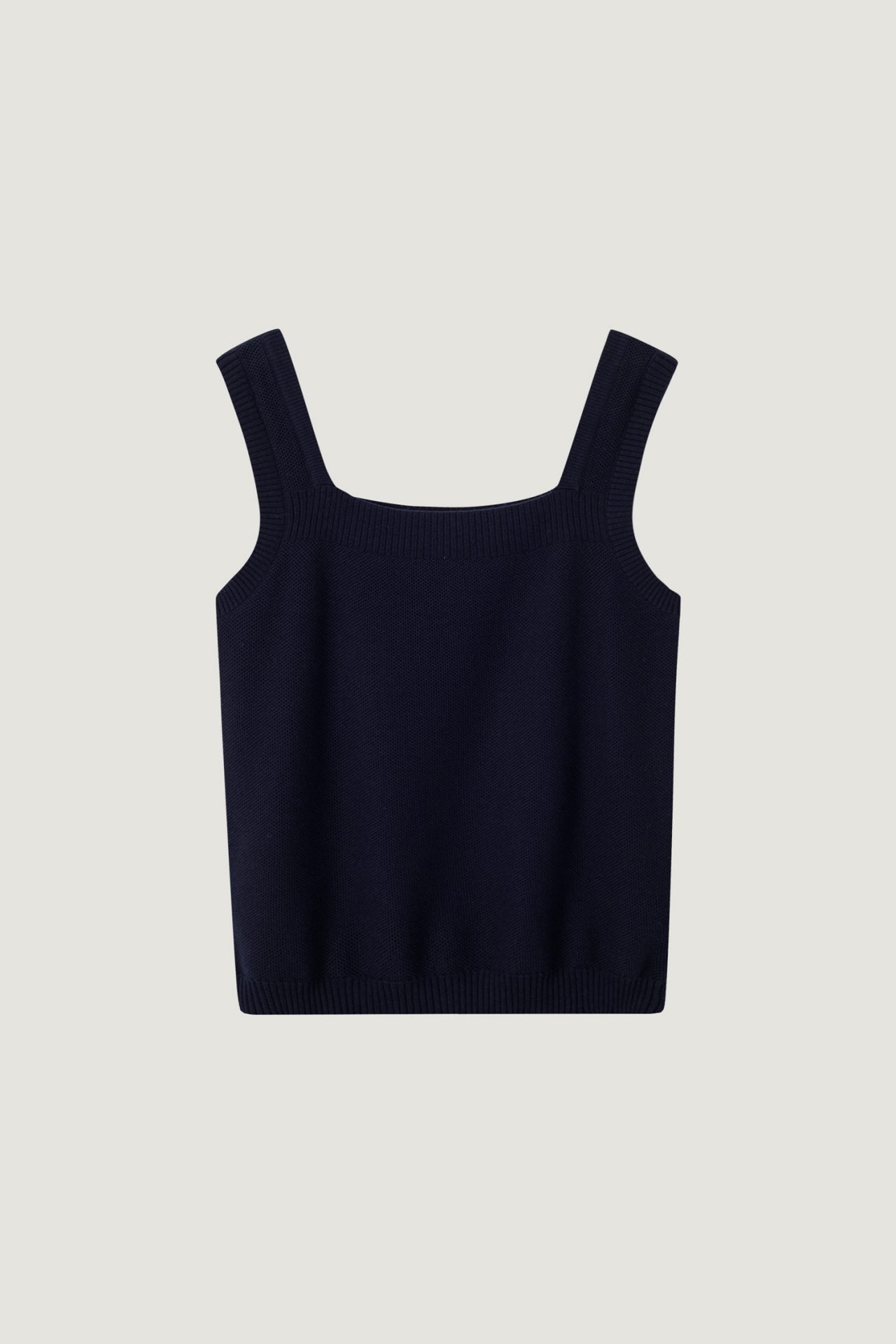 AKV 6600 navy square neckline crop top
