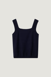 AKV 6600 navy square neckline crop top
