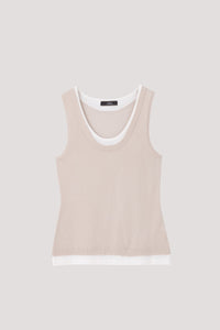Scoop Neck Sleeveless Knit Top