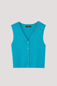 Button-Front Knit Vest