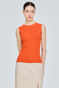 Pattern Rib Knit Top