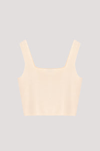 Knitted Sleeveless Square Neck Top