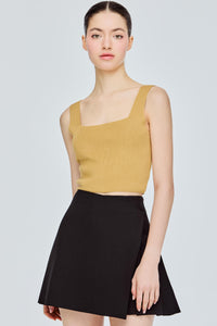 Knitted Sleeveless Square Neck Top