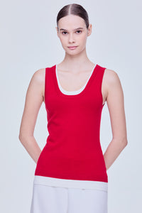 Scoop Neck Sleeveless Knit Top