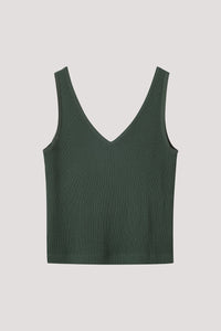 V-Neck Ribbed Knit Vest