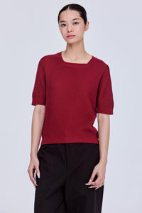 Basic Knitted Square Neck Top
