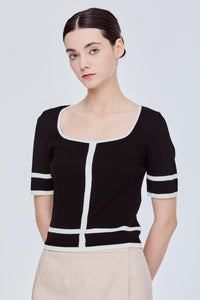 Square Neck Knit Top