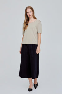 Scoop Neck Knit Tee