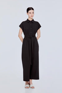 Flowy Button Down Wide Leg Jumpsuits
