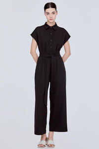 Flowy Button Down Wide Leg Jumpsuits