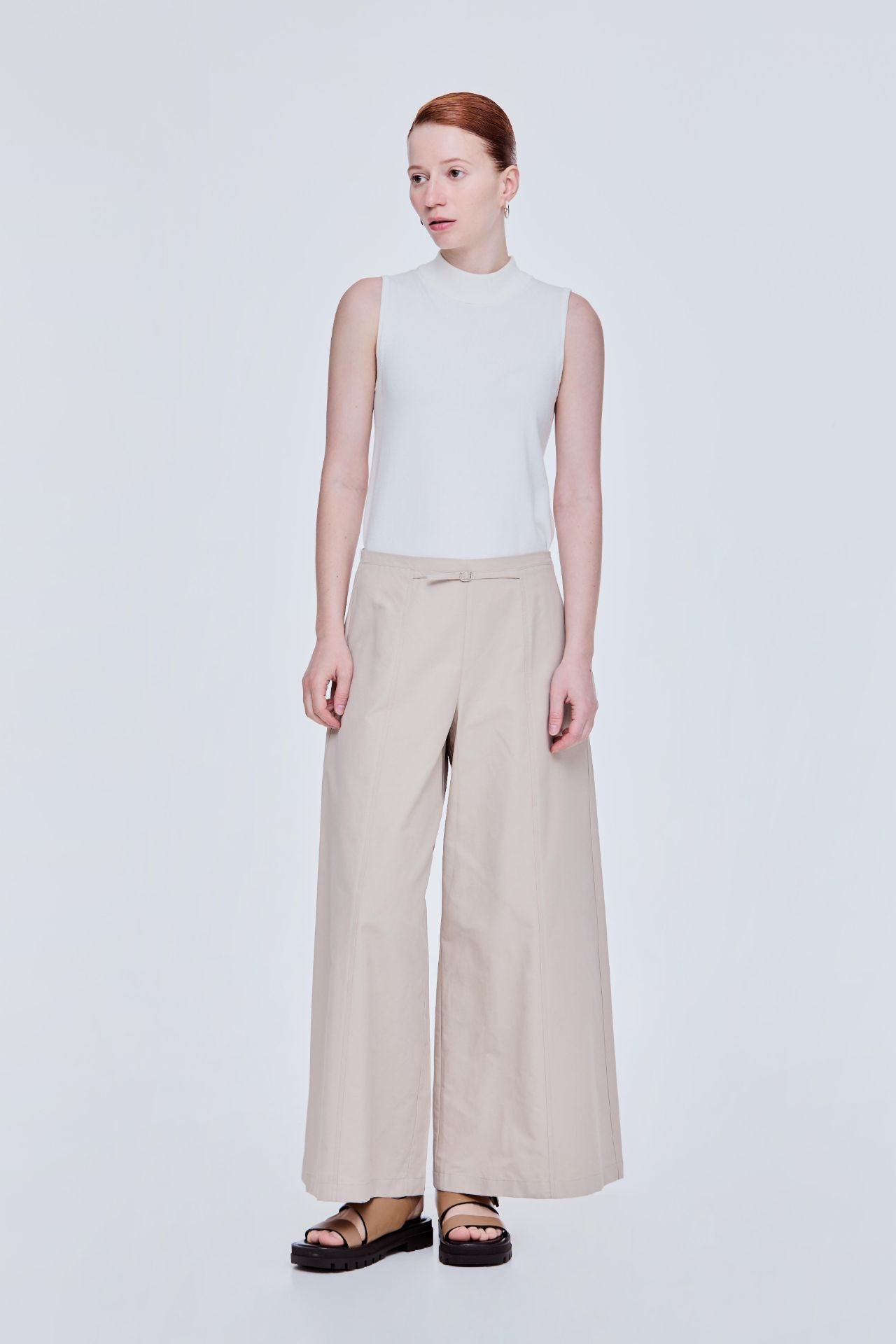Panelled Wide Leg Trousers
