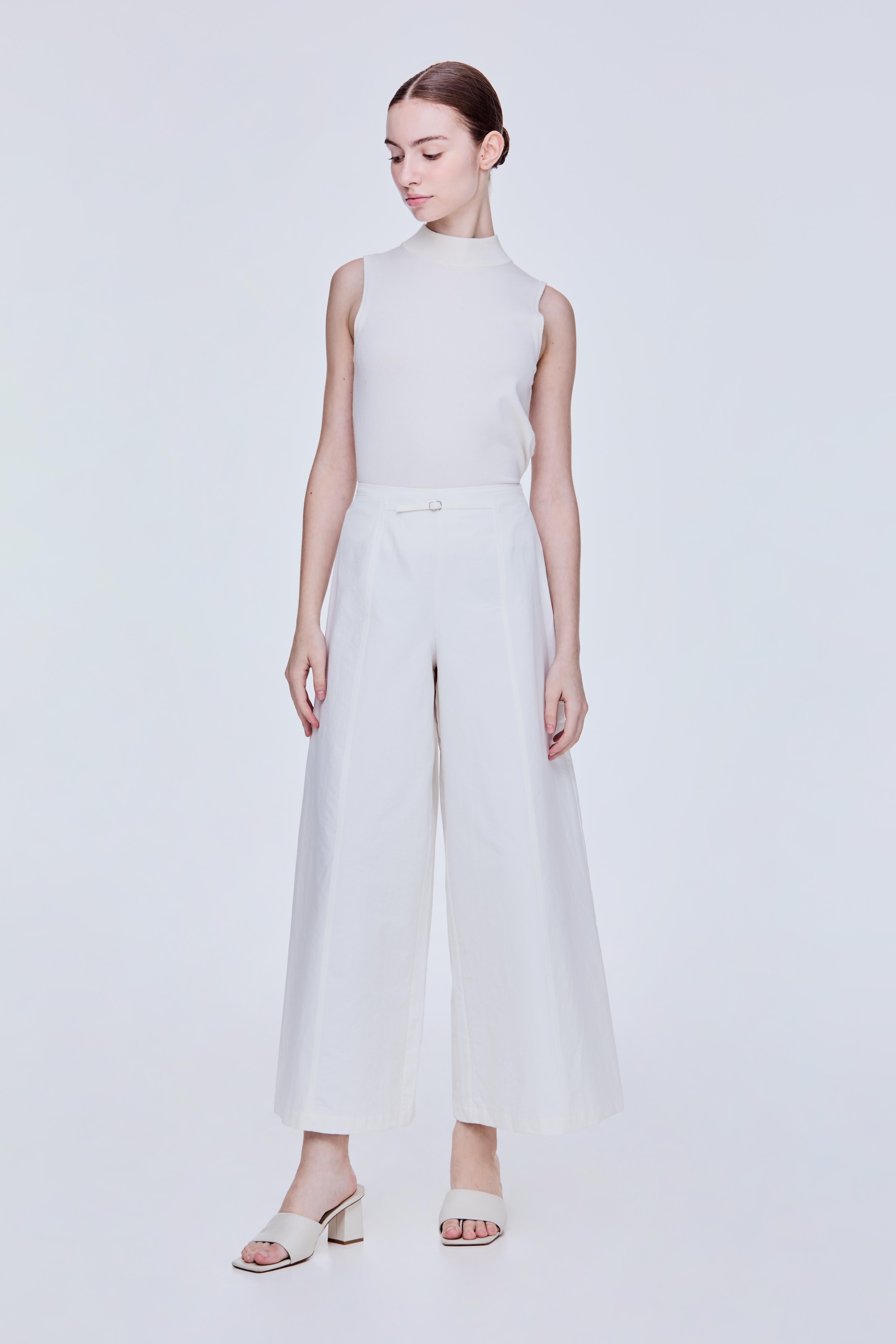 Panelled Wide Leg Trousers