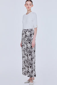 Printed Wide Leg Trousers