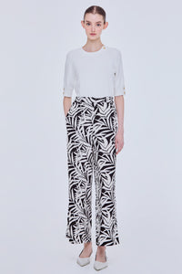 Printed Wide Leg Trousers