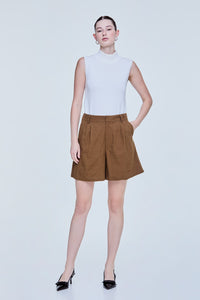 Pleated Casual Shorts