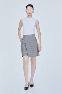 Glen Plaid Cross Over Shorts