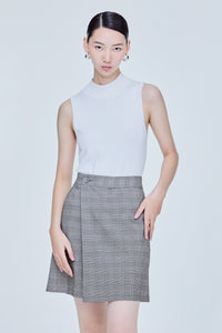 Glen Plaid Cross Over Shorts