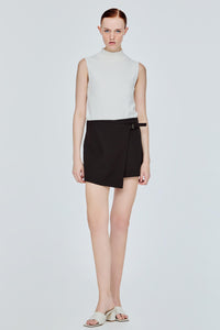 Belted Wrap Mini Skort