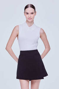 Button Wrap Skort