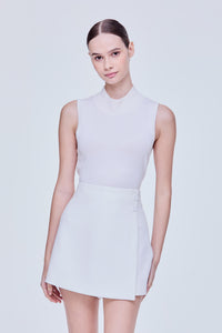 Button Wrap Skort