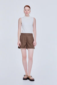 Front Pleats Shorts