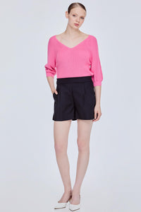 Front Pleats Shorts