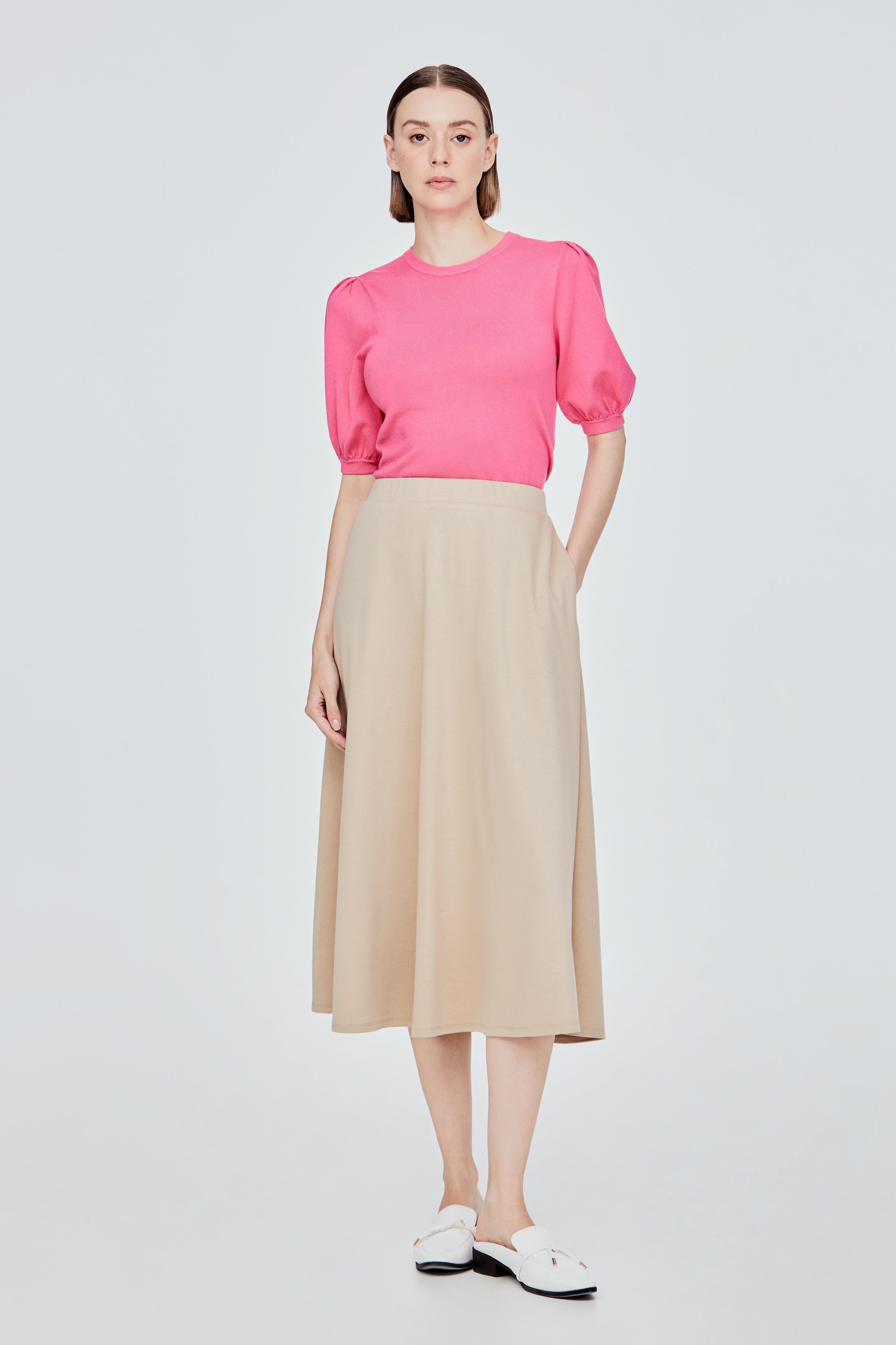 Midi A-Line Skirt