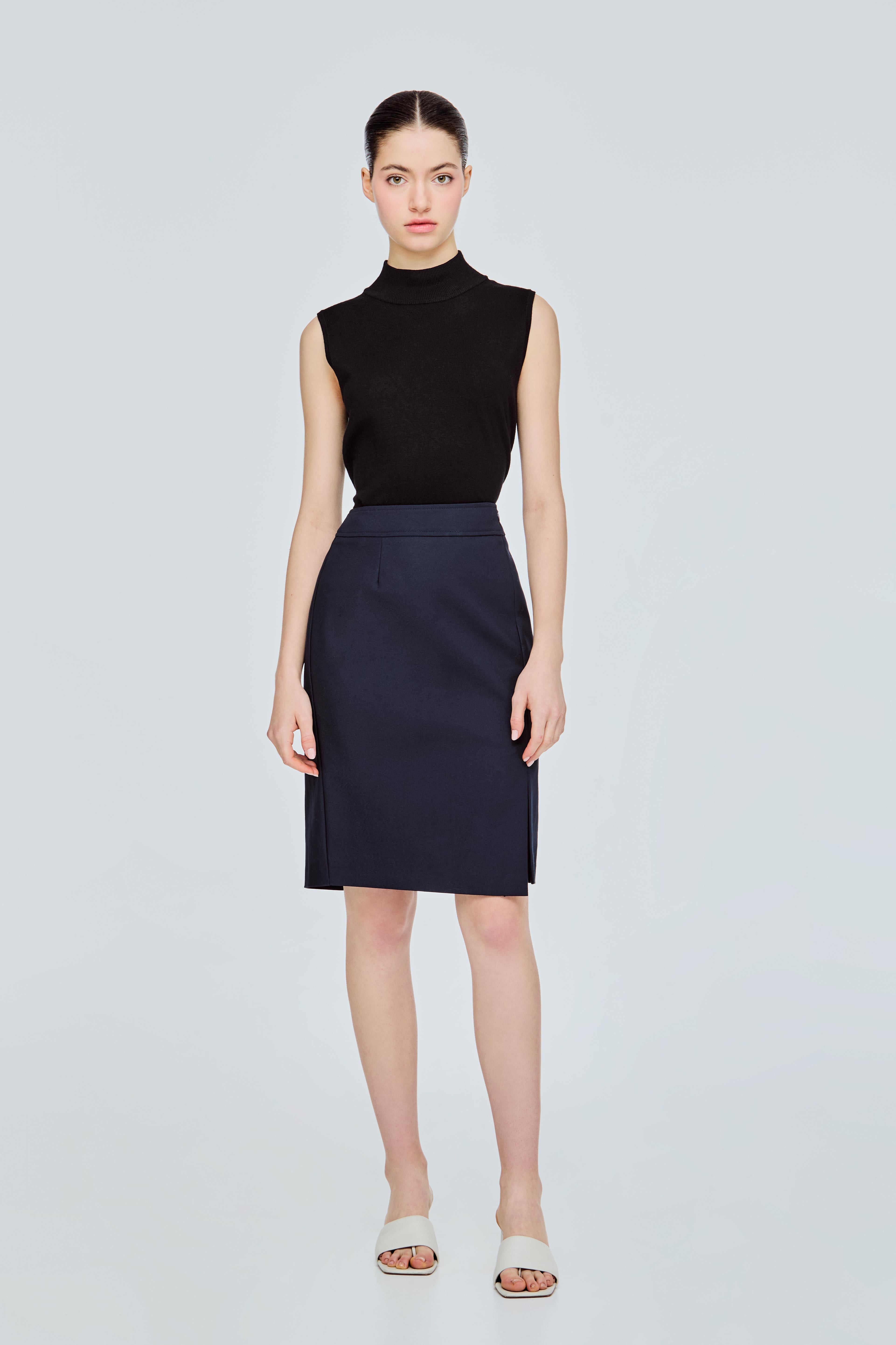 Tailored Mini Pencil Skirt