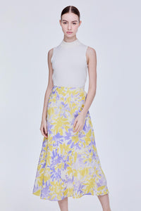 Floral Flare Midi Skirt