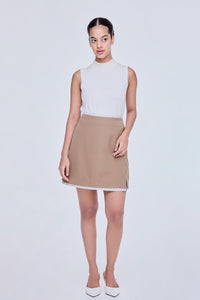 A-Line Stripes Trim Skirt