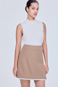 A-Line Stripes Trim Skirt