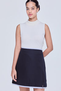A-Line Stripes Trim Skirt