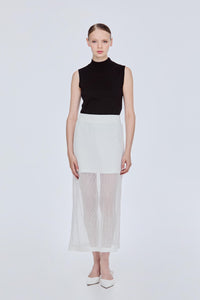 Straight Open Knit Skirt